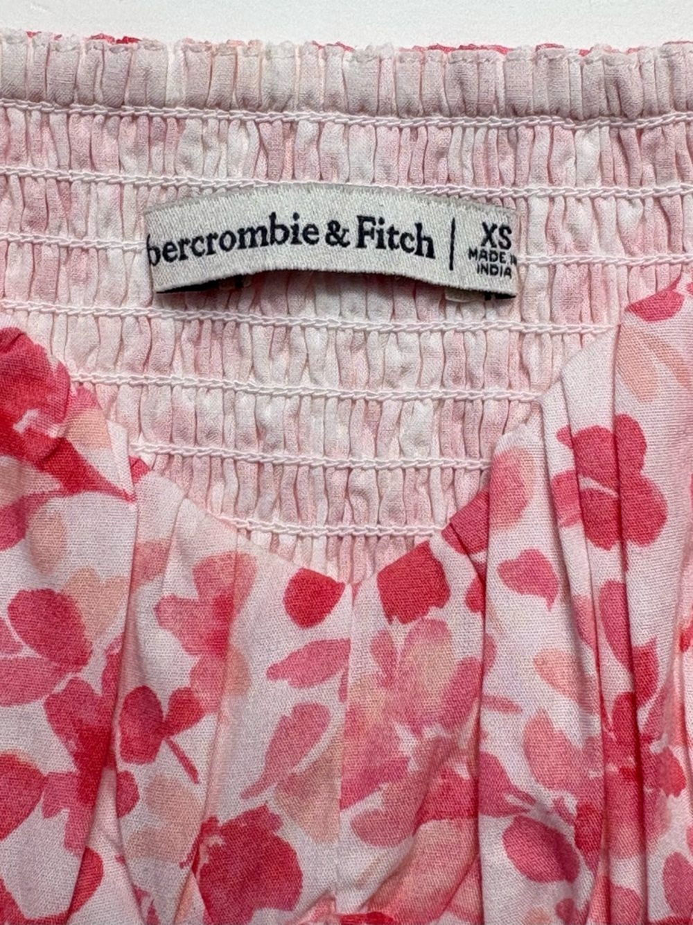 Abercrombie & Fitch Ruched Flutter Sleeve Long Midi/Maxi Dress Pink Floral XS - Picture 10 of 12